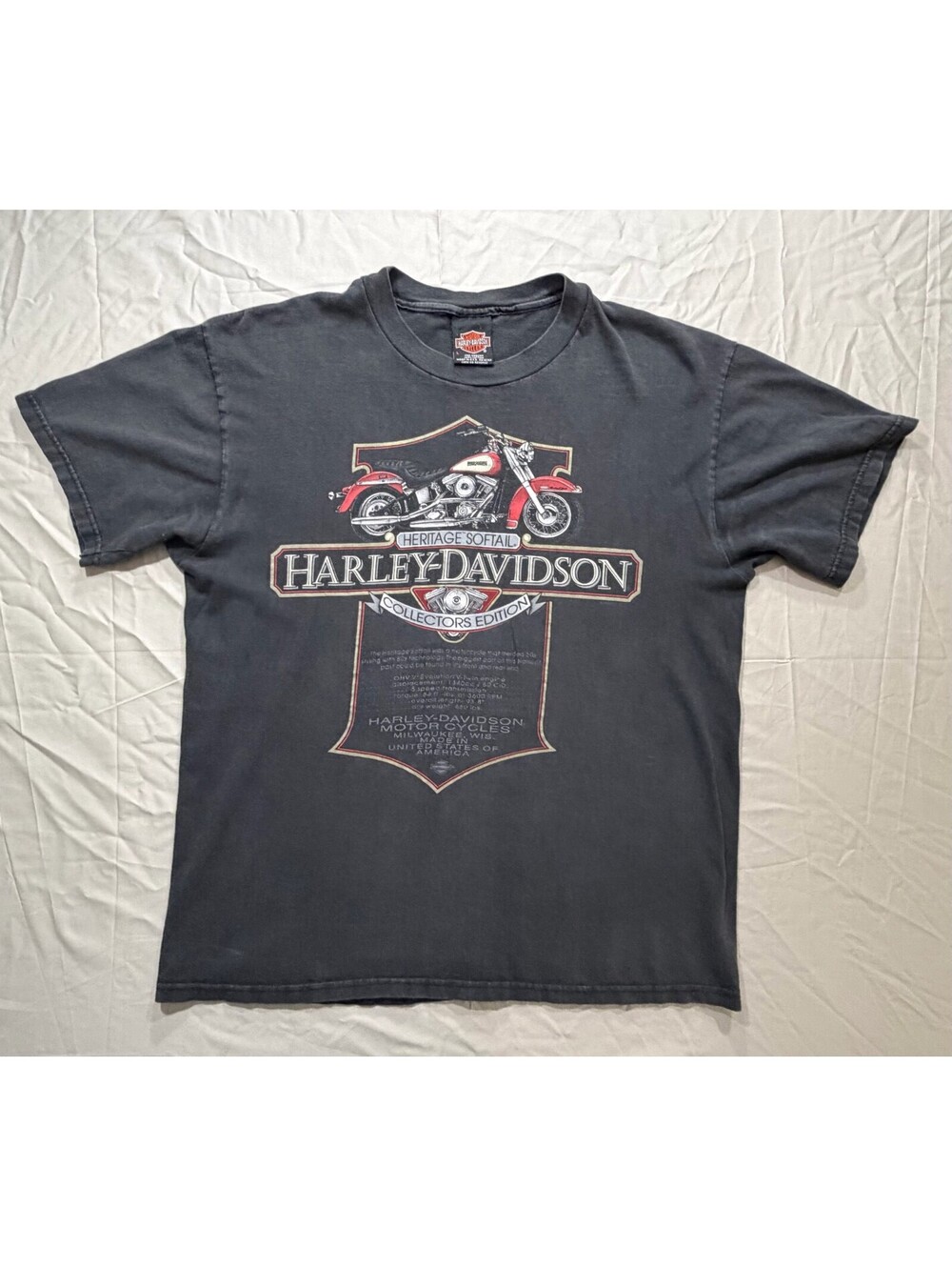 Harley-Davidson Heritage Softail Collector Edition T Shirt Men’s L Graves Texas